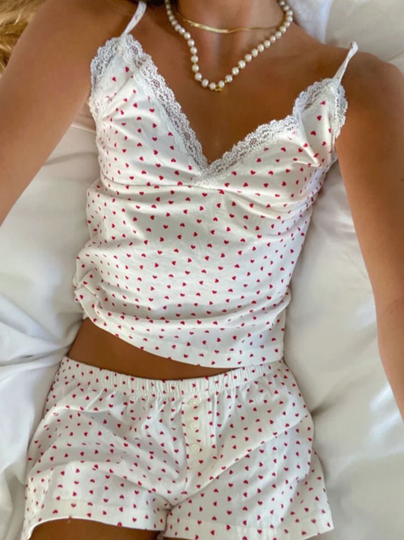 Silky Heart Pj Set